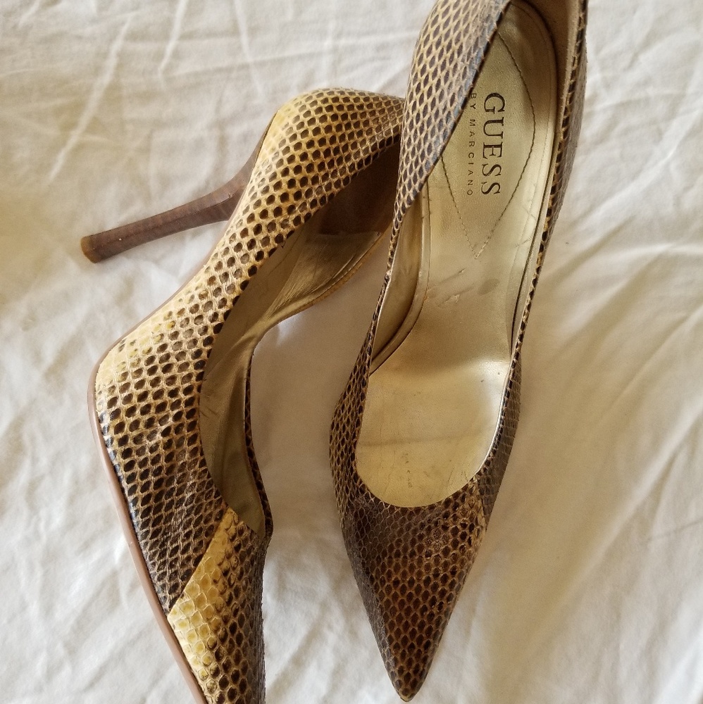 Guess snake skin heel
